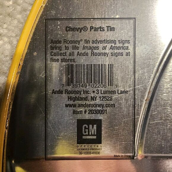 Metal Chevrolet Parts Advertising Sign 14" Embossed Round "We Use Genuine Parts" - Picture 4 of 5